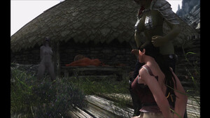 Зеленая девушка орк сношает большим членом мультяшную кралю