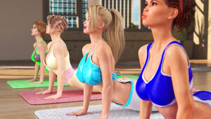 Мультяшная секс йога с двумя извращенками