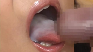 Азиатке накончали толпой полный рот спермы